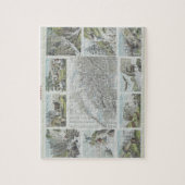 Kaart en vignetten van de Zwitserse Alpen Legpuzzel (Verticaal)