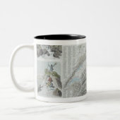 Kaart en vignetten van de Zwitserse Alpen Tweekleurige Koffiemok (Links)