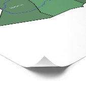 Kaart en vlag van Afghanistan Poster (Hoek)