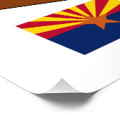 Kaart en vlag van Arizona Perfect Poster (Hoek)