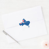 kaart en vlag van australië - sticker (Envelop)