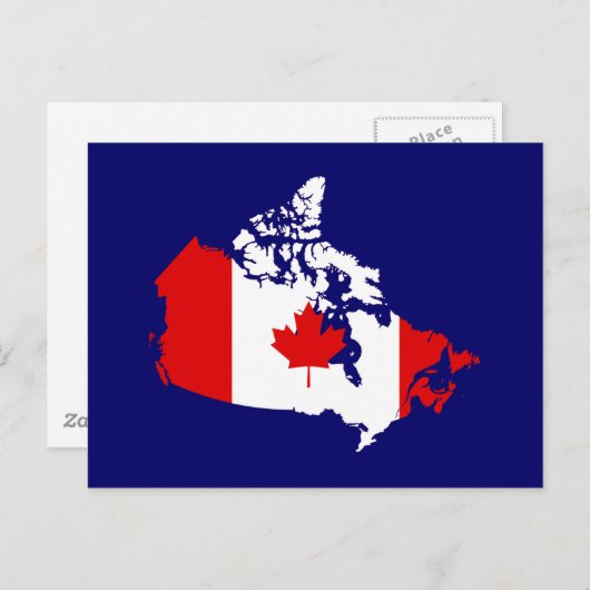 Kaart en vlag van Canada (Voorkant / Achterkant)