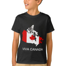 Kaart en vlag van Canada