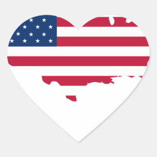 kaart en vlag van de verenigde staten - sticker