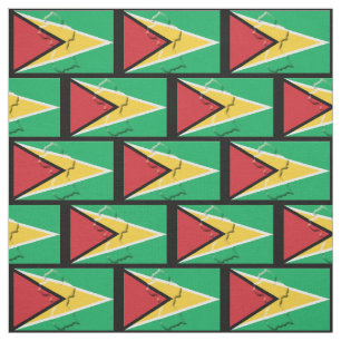 Kaart en vlag van Guyana Stof