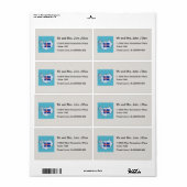 Kaart en vlag van IJsland Etiket (Full Sheet)