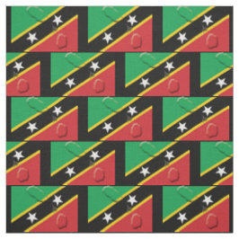 Kaart en vlag van ST KITTS Stof
