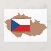 Kaart en vlag van Tsjechië (Voorkant)