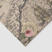 kaart en zeilboten tissuepapier (Detail)