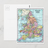 kaart - Engeland en Wales (Voorkant / Achterkant)