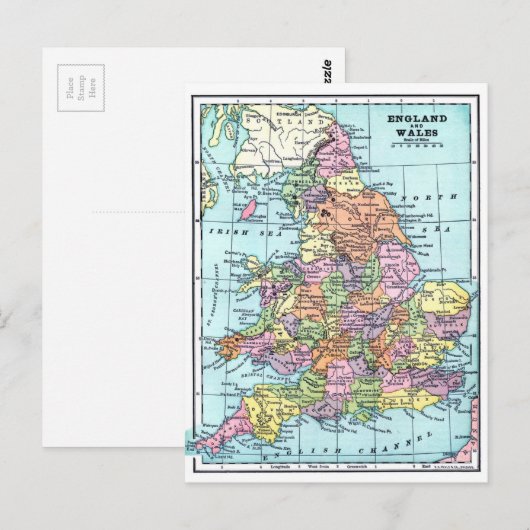 kaart - Engeland en Wales (Voorkant / Achterkant)