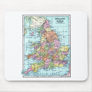  kaart - Engeland en Wales Muismat