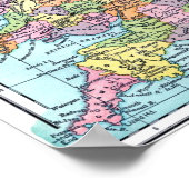 kaart - Engeland en Wales Poster (Hoek)