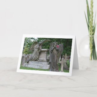 Kaart: Engelen met bloemen Kaart