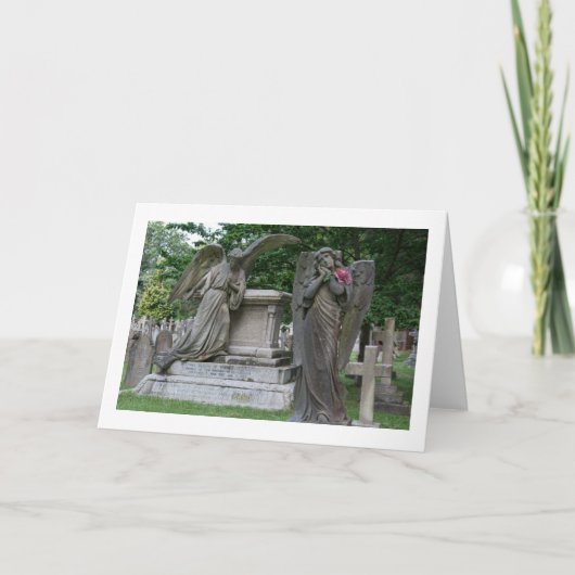 Kaart: Engelen met bloemen Kaart (Voorkant)