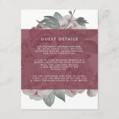 Kaart Engels Garden Wedding Details | Marsala (Voorkant)