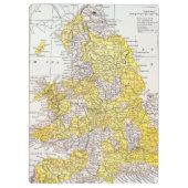 KAART: ENGLAND EN WALES KLEMBORD (Achterkant)