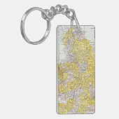 KAART: ENGLAND EN WALES SLEUTELHANGER (Voorkant Links)