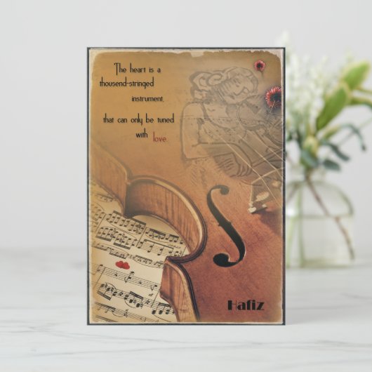 Kaart enkel Hafiz - thousend-stringed instrument (Staand voorkant)