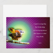 Kaart enkel met gedicht Rumi - Sing like the birds (Voorkant / Achterkant)