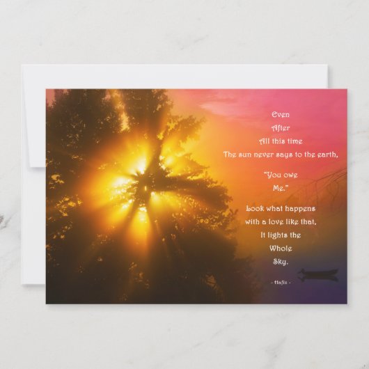 Kaart enkel met Hafiz - Even after all this time (Voorkant)