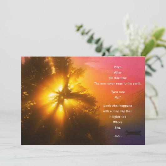 Kaart enkel met Hafiz - Even after all this time (Staand voorkant)