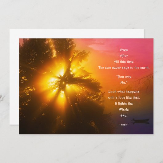 Kaart enkel met Hafiz - Even after all this time (Voorkant / Achterkant)