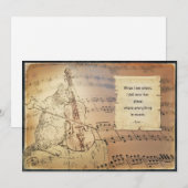 Kaart enkel met Rumi - Everything is music (Voorkant / Achterkant)