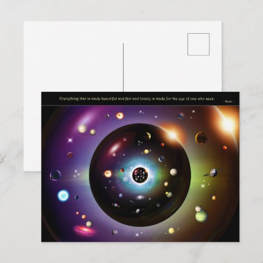 Kaart enkel Rumi - For the eye (Voorkant / Achterkant)