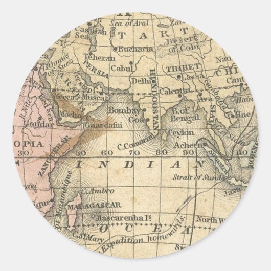  kaart envelop afdichting ronde sticker (Voorkant)