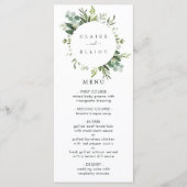 Kaart Eucalyptus Green Foliage Menu (Voorkant)