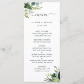 Kaart Eucalyptus Green Foliage Menu (Voorkant)