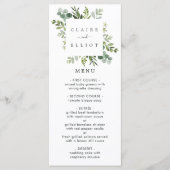 Kaart Eucalyptus Green Foliage Menu (Voorkant)