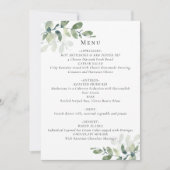 Kaart Eucalyptus Wedding Menu (Voorkant)