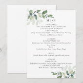 Kaart Eucalyptus Wedding Menu (Voorkant / Achterkant)
