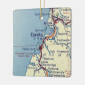 kaart Eureka CA Keramisch Ornament (Links)