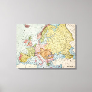KAART: EUROPA, 1885 CANVAS AFDRUK