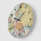 KAART: EUROPA, 1885 GROTE KLOK (Hoek)