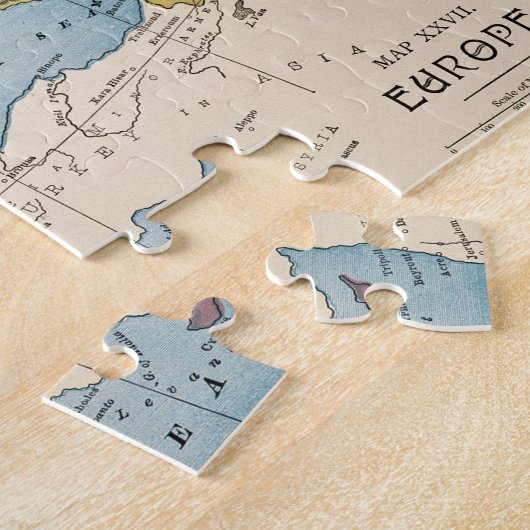 KAART: EUROPA, 1885 LEGPUZZEL (Zijkant)