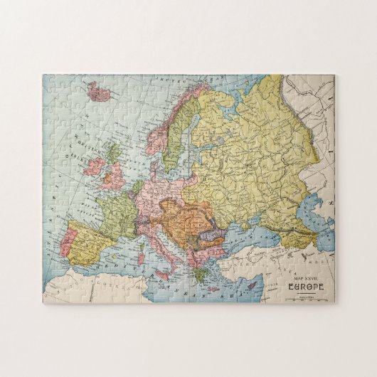 KAART: EUROPA, 1885 LEGPUZZEL (Horizontaal)
