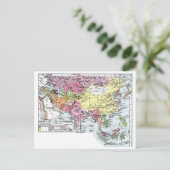 KAART: EUROPA IN AZIË BRIEFKAART (Staand voorkant)