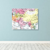 KAART: EUROPA IN AZIË CANVAS AFDRUK (Insitu (Houten vloer))