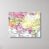 KAART: EUROPA IN AZIË CANVAS AFDRUK (Voorkant)