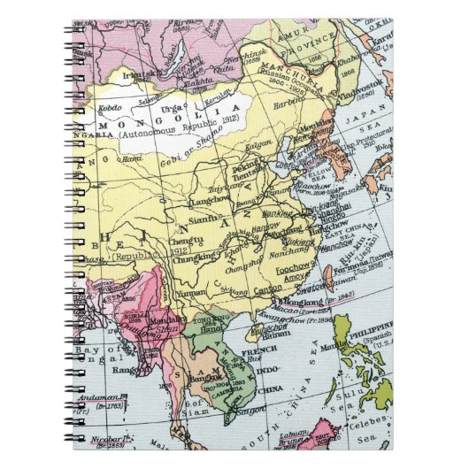 KAART: EUROPA IN AZIË NOTITIEBOEK (Voorkant)