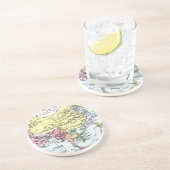 KAART: EUROPA IN AZIË ZANDSTEEN ONDERZETTER (Zijkant)