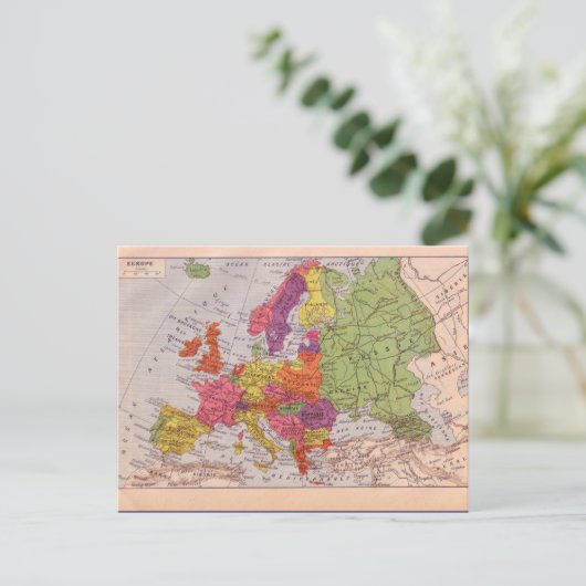  kaart, Europa rond 1920 Briefkaart (Staand voorkant)