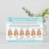 Kaart Eyebrow Microblading Aftercare Instructions (Staand voorkant)