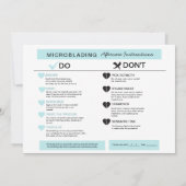 Kaart Eyebrow Microblading Aftercare Instructions (Achterkant)