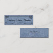 Kaart Faded Denim-Afstuderen naam invoegen Contactkaartje (Voorkant / Achterkant)