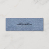 Kaart Faded Denim-Afstuderen naam invoegen Contactkaartje (Achterkant)